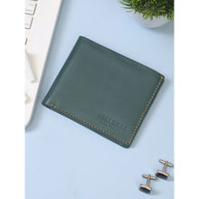 Teakwood Men Green Genuine Leather Two-Fold Wallet