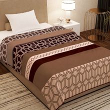 Story@Home Polyester Single Bed Blanket Brown Geometric