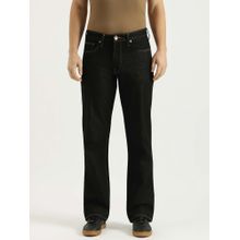 United Colors of Benetton Men Black Solid Bootcut Fit Solid Mid Rise Jeans