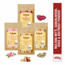 Vedask Organic Beetroot Powder Multani Mitti, Sandal Wood Powder, Rose & Beetroot Powder