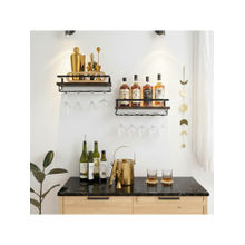 Car-O-Bar Brown Multipurpose Wooden Wall Mounted Wine Racks (Pack of 2)