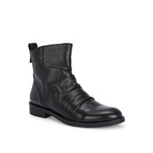 MIORAH Storm Women Leather Ankle Casual Boots Black