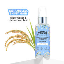 Nykaa Naturals Rice Water & Hyaluronic Acid Hair Serum for Frizz Control & Smooth, Shiny Hair