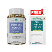 Neuherbs Deep-Sea 2500mg Fish Oil Softgels & Mini Deep-Sea Fish Oil Softgels (Lemon)