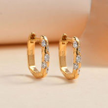 Ornate Jewels 925 Sterling Silver Gold Plated Huggie Hoop Earrings for Women