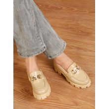 Flat n Heels Women Beige Loafers