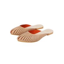 THE CAI STORE Ribbed-In Beige Mules