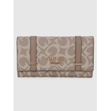 Guess Women Aengus Taupe Printed Continental Wallet