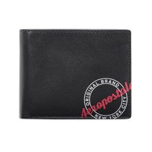 Aeropostale Men Yakima Leather Slim Fold Wallet - Black