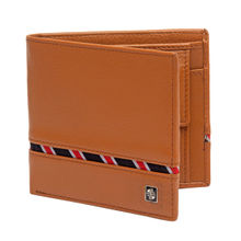 Carlton London Accessories RFID Mens Leather BI Fold Wallet Tan