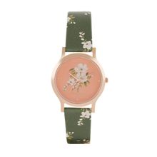 Teal by CHUMBAK Jungle Flowers Watch - Olive
