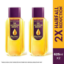 Bajaj Almond Drops Almond Oil 6X Vitamin E Nourishment Non Sticky Hair Oil For Hair Fall - Pack Of 2