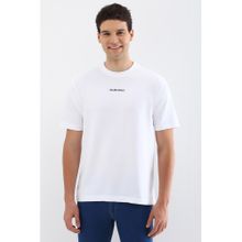 Allen Solly Mens White Graphic Printed Crew Neck Graphic T-Shirt