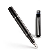 Lapis Bard Contemporary Fountain Pen Medium - Black With Chrome Trims