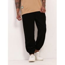 SHOWOFF Men Black Relaxed Fit Corduroy Joggers