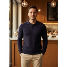 98 Degree North Men Merino Wool Blend Blue Pullover Sweater