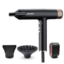 AGARO BLDC Professional Hair Dryer, Brushless Motor, Ionic Tech, 2000W, 3 Speed & Temp, Black