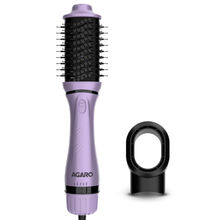 AGARO Hair Dryer & Volumizer Brush HV2179 Lite, Gold Styling Surface, Activated Charcoal Bristles