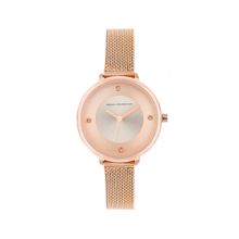 French Connection Rose Gold Analogue Watch For Women- Fcn0007c-r