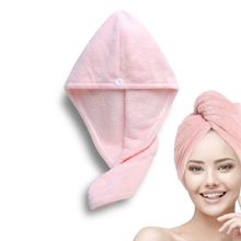 Bronson Professional Hair Wrap Towel - Quick Drying, Soft, Anti-Breakage & Anti-Frizz with Button