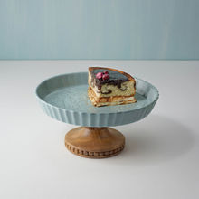 Ellementry Upper Crust Ceramic Cake Stand With Server