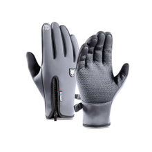 GOKYO OUTDOOR CLOTHING & GEAR Kaza Winter Windproof Gloves with Zipper Grey