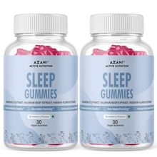 Azani Active Nutrition Sleep Gummies- L-theanine, Valerian, Chamomile, Melatonin- Vegan (pack Of 2)
