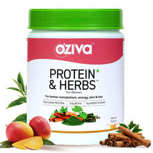 OZiva Protein & Herbs Women, Protein with Multivitamins for Better Metabolism, Skin & Hair (Mango)