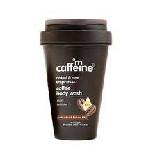 MCaffeine Exfoliating Espresso Body Wash - Soap Free Coffee Shower Gel With Coffee Scrub & AHA