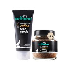 MCaffeine Exfoliate Coffee Body & Face Scrub For Tan & Blackhead Removal Combo