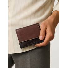 Hidesign Genuine Leather Viscounti W1 Tan Tri Fold