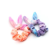 Toniq Set Of 2 Bunny Ear Tie Dye Rubber Band For Girls - Multi-Color