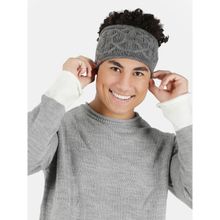 Bharatasya Grey Cable Knit Woolen Headband Earwarmer