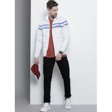 The Indian Garage Co Men White High Neck Full Sleeves Jacket