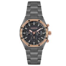 Quantum Hunter Chronograph Black Octagon Dial Mens Watch - HNG810.050_A (M)