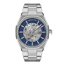 Quantum Q Master Automatic Navy Blue Round Dial Mens Watch - QMG998.390_A (M)
