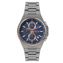 Quantum Titanium Chronograph Navy Blue Round Dial Mens Watch - TTG899.590_A (M)