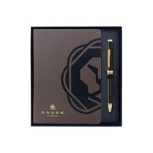 Cross Coventry Brown Lacquer Gold Pen & Executive Book (Set of 2)