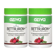 OZiva Bettr.Iron+(Plant Based Iron with Vitamin C for Improved Hemoglobin & Energy (Pack of 2)
