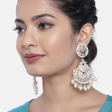Zaveri Pearls Gold Tone Kundan & Pearls Traditional Dangle Earring (ZPFK10333)