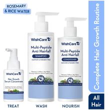 Wishcare Hair Growth Serum Concentrate, Multi Peptide Anti Hairfall Shampoo & Conditioner
