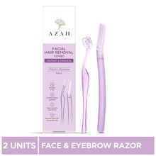 Azah Instant & Painless Facial Hair Removal , Face & Eyebrow Razor Combo