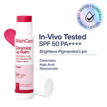 WishCare Tinted Ceramide Lip Balm for Dark Pigmented Lips with SPF50 PA+++ Heals Dry & Chapped Lips