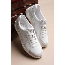 Louis Philippe Men White Lace Up Sneakers