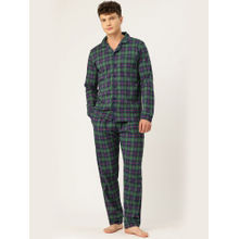 Nite Flite Mens Green Checks Shirt with Pyjama (Set of 2)