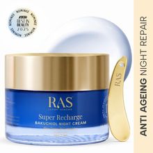 RAS Luxury Oils Super Recharge Night Cream With Bakuchiol & Peptides Deeply Hydrates