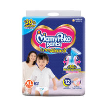 MamyPoko Pants Extra Absorb Diapers (XL) - 62 Diapers