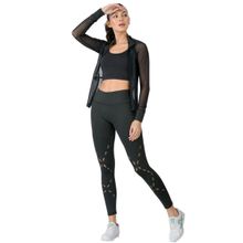 Body Smith Workout Tracksuit Combo (net Zipper+sports Bra+bottom) Midnight Black (Set of 3)
