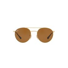 Ray-Ban 0Rb3598I001/3350 Uv Protected Brown Gold Round Sunglasses