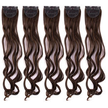 Stasia Street Clip-In 20 Inch Curly Mix-Brown Side Patches - Set Of 5